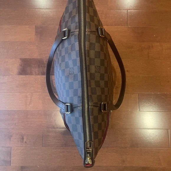 Louis Vuitton Checkered Tote with Black and Brown - Picture 5 of 6